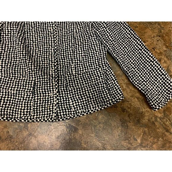 ARMANI COLLEZIONI ITALY VINTAGE Le Giorgio Houndstooth Geo Print BLAZER JACKET - Picture 2 of 10